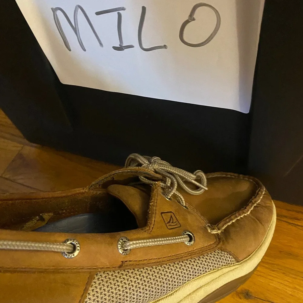Sperry Top-Sider Billfish Boat Shoes Mens 10M Tan Leather Mesh Nautical Classic